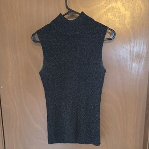 Dana Buchman Sparkling Black Sleeveless Tank Top
